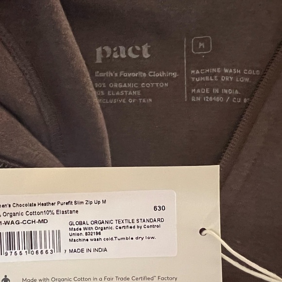 Pact Purefit Zip Up Jacket - Picture 3 of 3